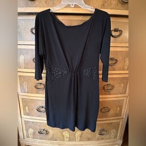 Elegant Black Dress with Beaded Accents